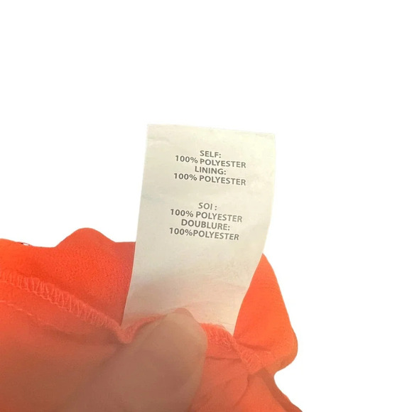 Ramy Brook Leila One Shoulder Smocked Mini Dress Red Orange Size Large - Picture 11 of 11